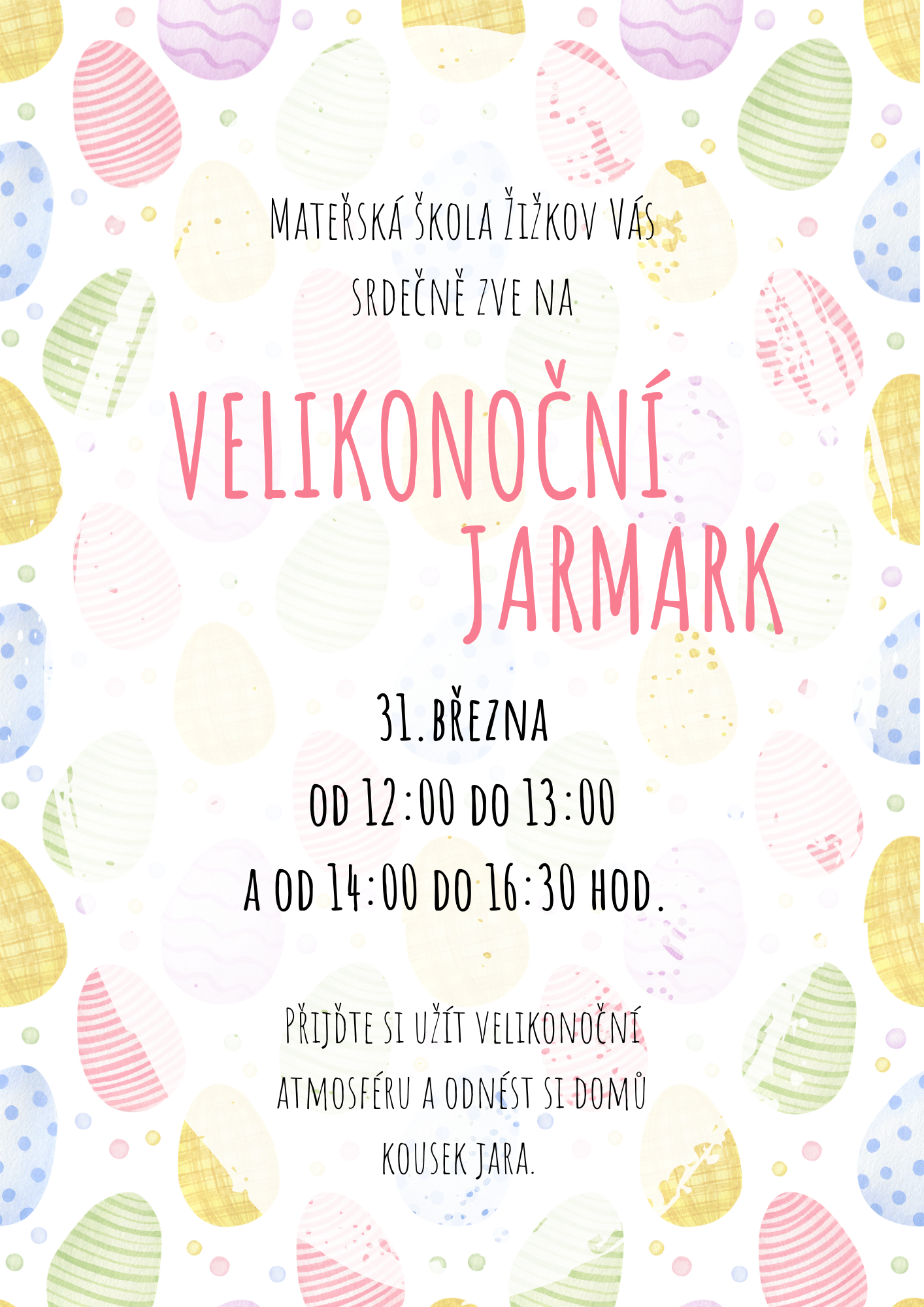 Velikonoční jarmark 31. 3. od 12:00 do 16:30